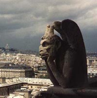 Gargoyle perched on a church